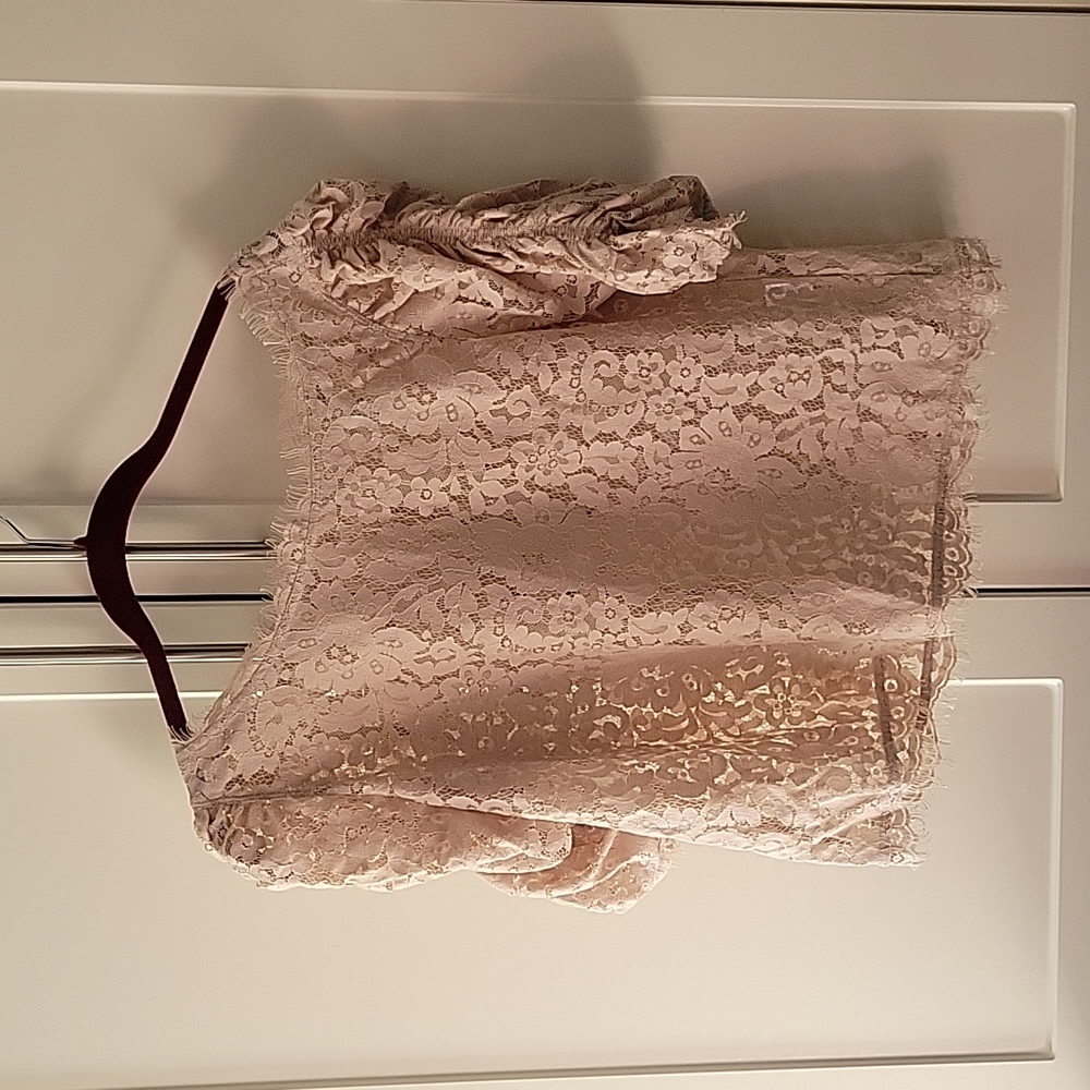 Joie nude beige colored lace top